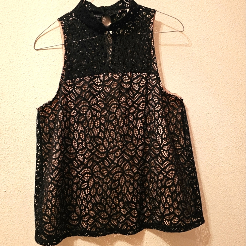 Express Black Lace Tank - Size Medium